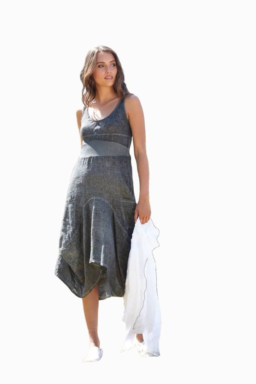 INIZIO ITALY Magic Dress in Moss Grey