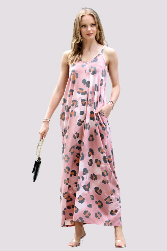 Cami Maxi Dress with Side Pockets-Fiber Art Boutique